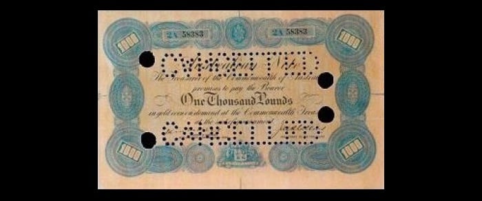 1924 Basımı Avustralya Kağıt Parası
