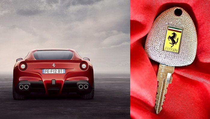 Kişiye Özel Üretilmiş Ferrari Otomobil Anahtarıi