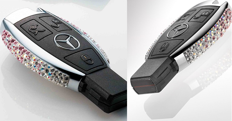 Mercedes-Benz Swarovski Taşlı Otomobil Anahtarı