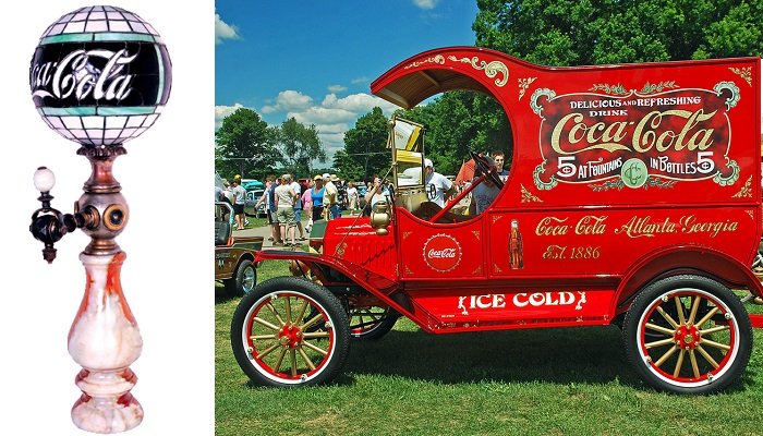 1915 Coca Cola Küre Şeklinde Gazlı İçecek Dağıtım Aracı