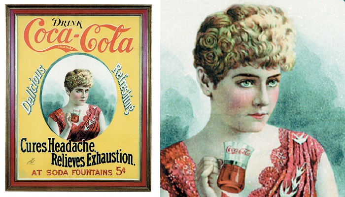 Coca Cola Cameo Paper Sign