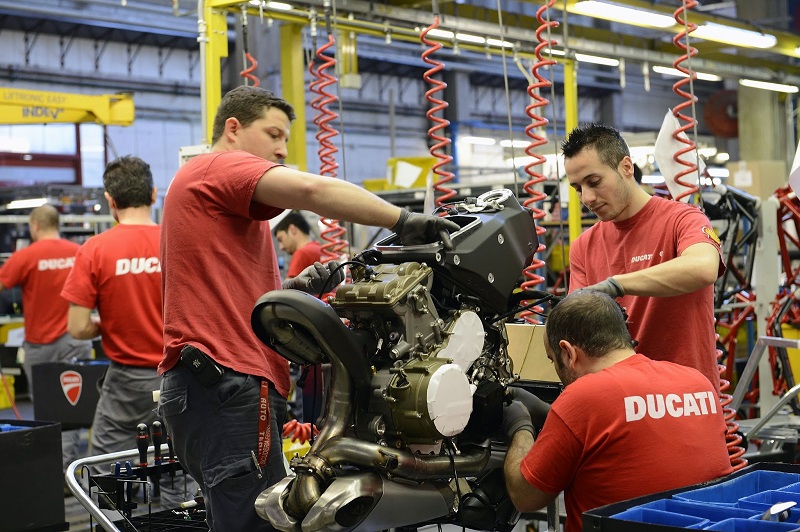 Ducati motosikletlerinin üretim aşaması