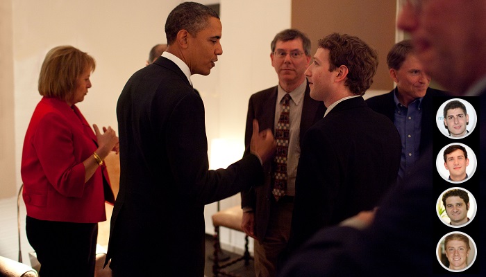 Mark Zuckerberg, Eduardo Saverin, Andrew McCollum, Dustin Moskovitz, Chris Hughes - Facebook