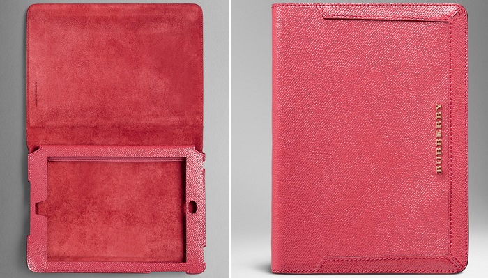 Burberry of London Embossed Check Patent Leather iPad Kılıfı