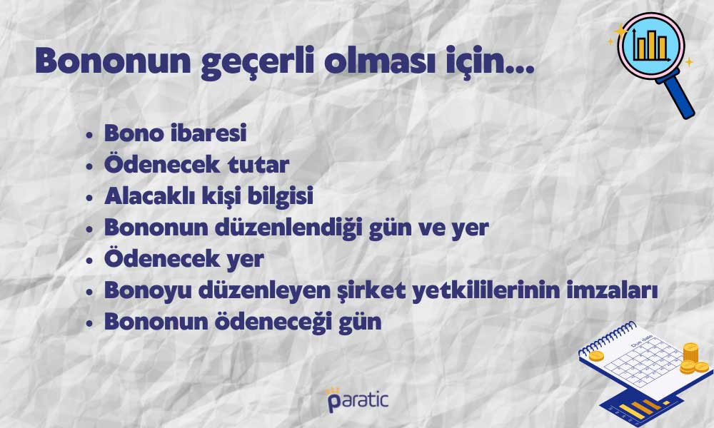 Bonoların Özellikleri Bonoların Özellikleri
