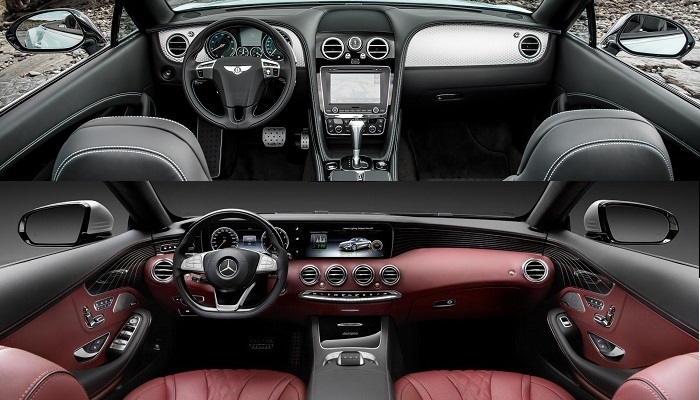 Bentley Continental Convertible GT V8 S ve Mercedes S63 AMG Cabriolet İç Dizayn Karşılaştırması