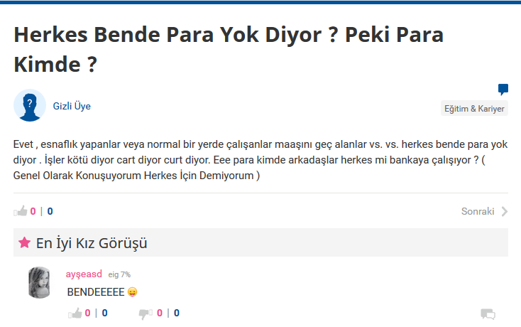 Para ile İmanın Kimde Olduğu Belli Olmazmış
