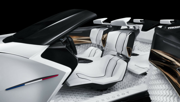 Peugeot Fractal Modelinde İç Aksamların Çoğu Parçası 3D Yazıcı ile Yapılmış