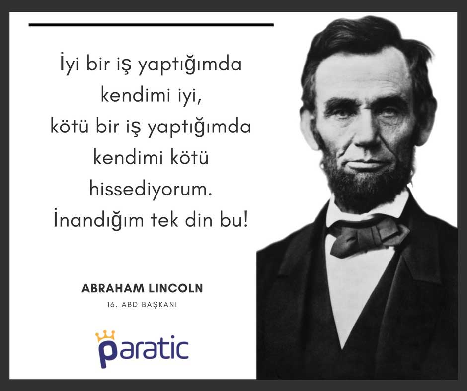 Abraham Lincoln İnanç ile ilgili Sözleri