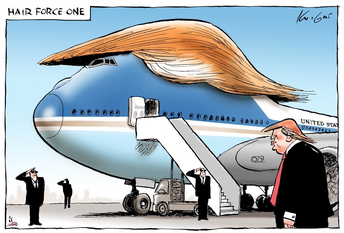 Hair Force One Donald Trump Karikaturleri