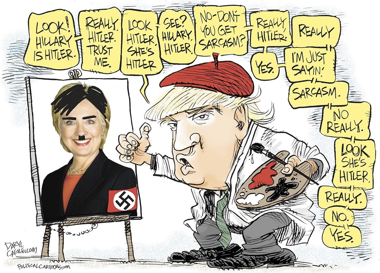 Ilk Basta Hillary Clinton Ile Ugrasmisti Donald Trump Karikaturleri