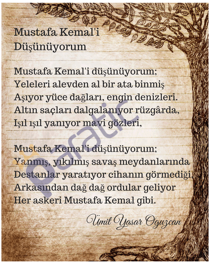 Mustafa Kemal'i Düşünüyorum
