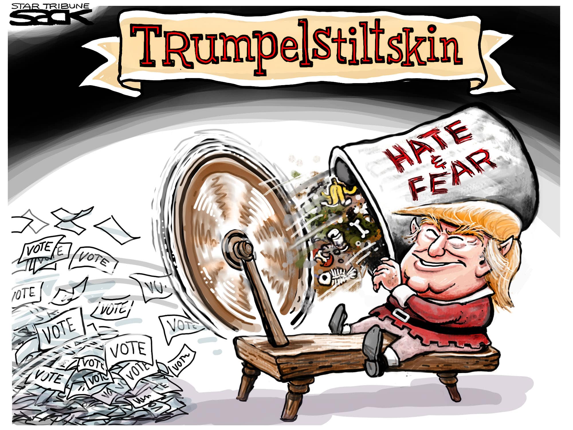 Nefret Ve Korku Ile Oy Toplama Donald Trump Karikaturleri