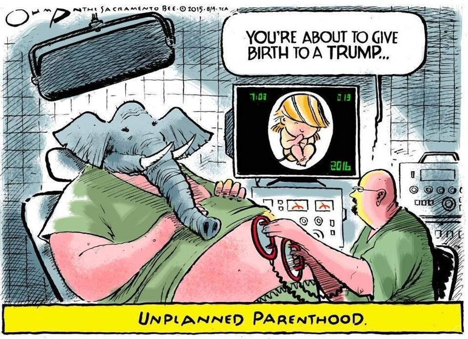 Plansiz Hamilelik Donald Trump Karikaturleri