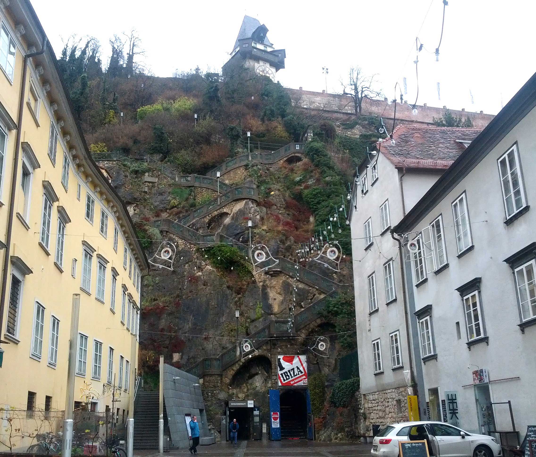 Schlossberg Saat Kulesi Merdivenleri Avusturya