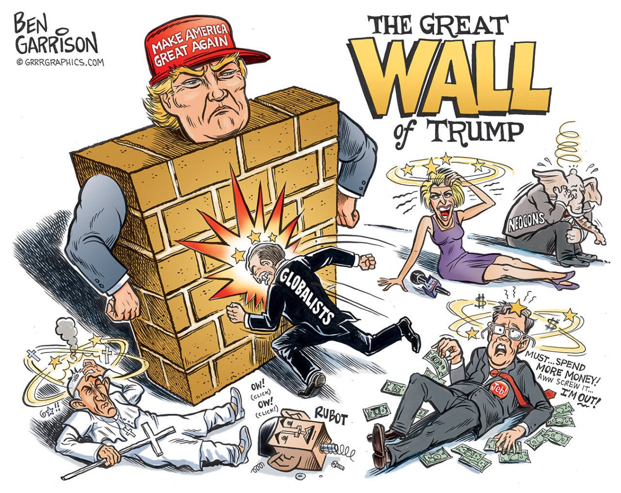 Trump Duvarlari Donald Trump Karikaturleri