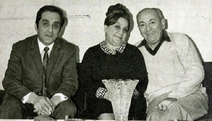 Adile Naşit Eşi Ziya Keskiner ve Kardeşi Naşit Özcan ile Birlikte