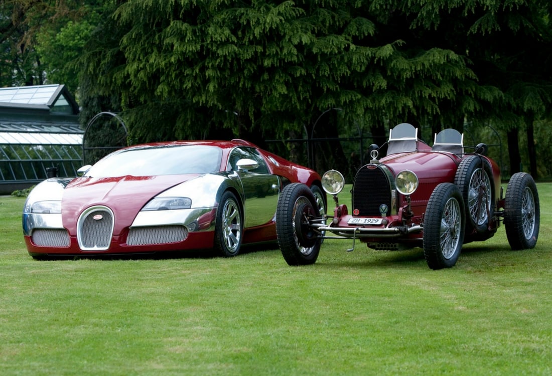 Eski Ve Yeni Modelleriyle Araba Fotografi Bugatti Veyron