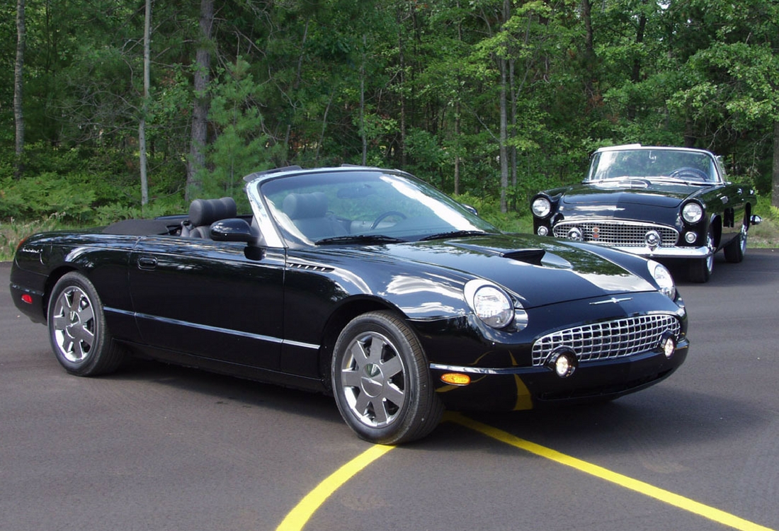 Eski Ve Yeni Modelleriyle Araba Fotografi Ford Thunderbird