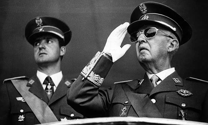 Juan Carlos ile Francisco Franco