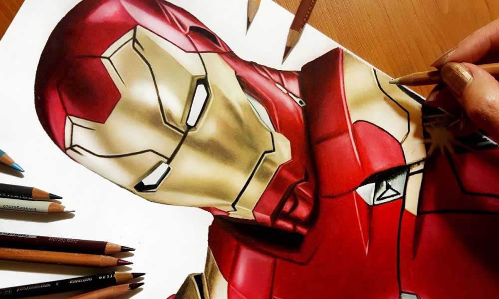 Yenilmezler'in bir diğer üyesi Iron Man de Susak'ın çizimleri arasında. 