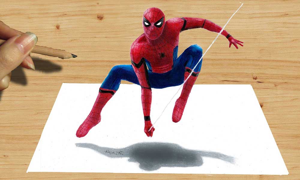 Susak'ın başarılı Örümcek Adam çizimi de oldukça gerçekçi bir figür olarak karşımıza geliyor. 