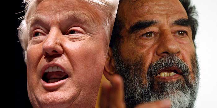 Saddam Hüseyin'in İktidarını Savunan Donald Trump