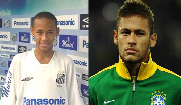 Unlu Futbolcularin Eski Ve Yeni Halleri Neymar