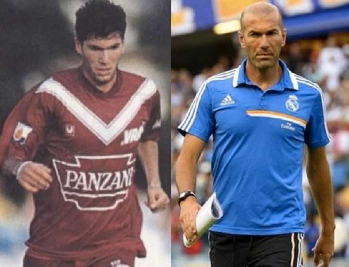 Unlu Futbolcularin Eski Ve Yeni Halleri Zinedine Zidane