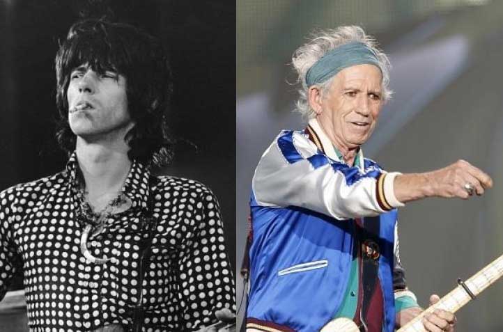 Unlulerin Genclik Ve Yaslilik Halleri Keith Richards 65
