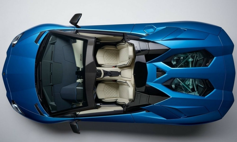 2018 Yeni Lamborghini Aventado S Roadster Ustsuz Boga Sahnelerde Motor Kaputu