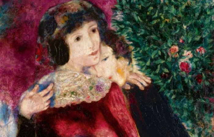 Les Amoureux, Chagall’ın 1915 yılında evlendiği Bella Rosenfeld’i tasvir ettiği bir tablosu