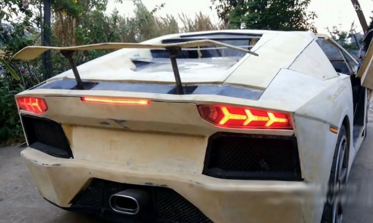 Bisiklet Parçalarıyla Yapılan Lamborghini Aventador’un “Mini Replikası”