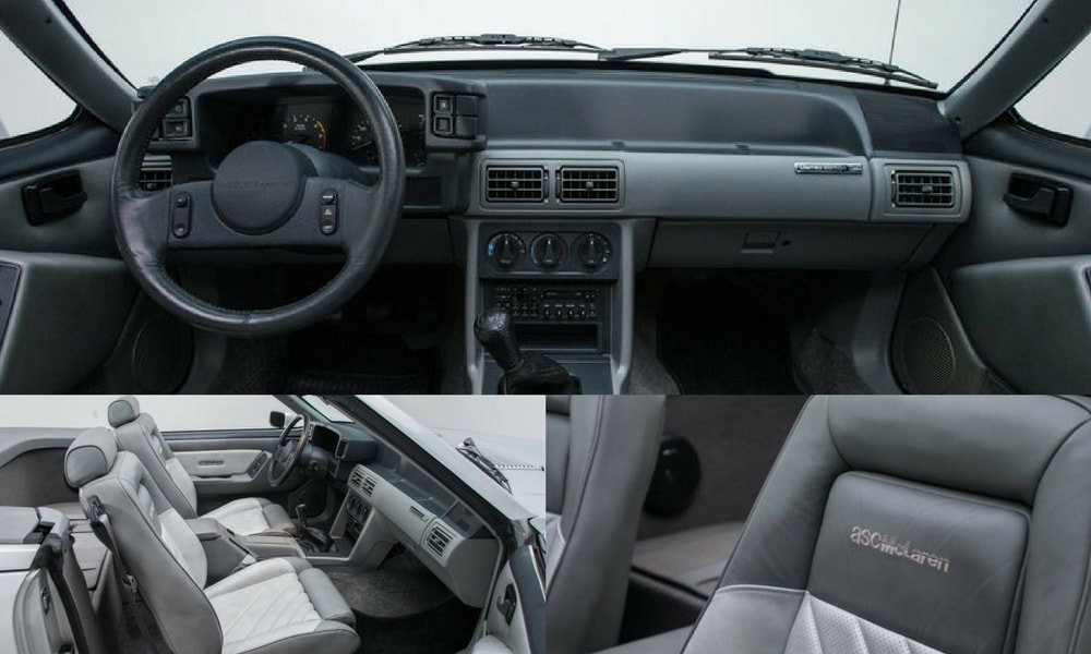 Satılık 1988 Mustang ASC/McLaren Kokpit