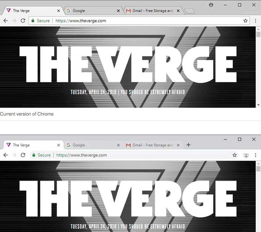 google chrome un arayuzunde degisiklik sinyali paratic