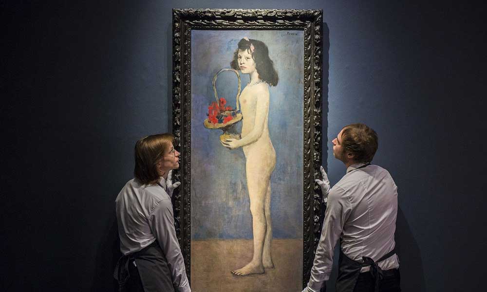 Pablo Picasso’nun (Young Girl with a Basket of Flowers - Çiçek Sepetiyle Genç Kız) Tablosu