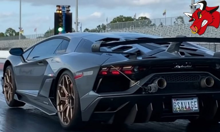 Lamborghini’nin En Kızgın Boğası Aventador SVJ Drag’ta Ön Kaldırıyor!