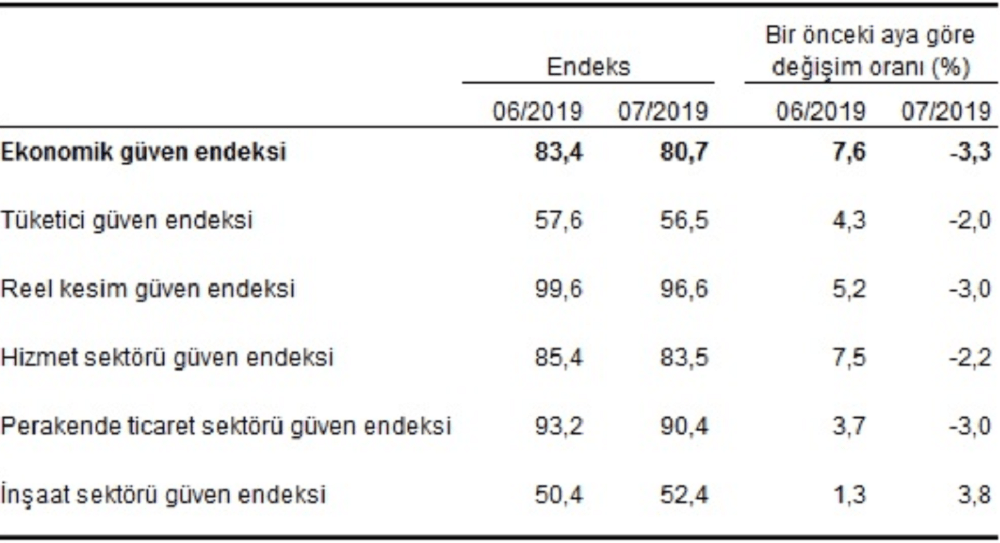 Ekonomik Güven Alt Kalemler
