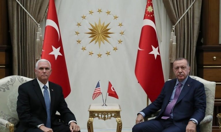 ABD Başkan Yardımcısı Pence, Türkiye Ziyareti Kapsamında Cumhurbaşkanı Erdoğan ile Görüştü