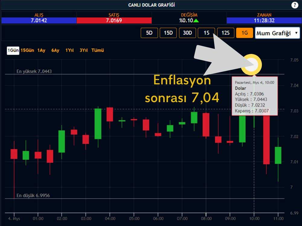 Dolar Enflasyonla Dalgalandı Dolar Enflasyonla Dalgalandı