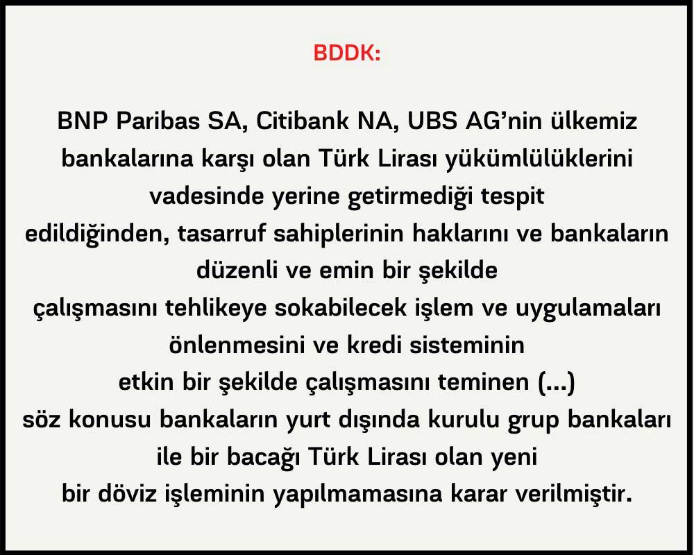 BDDK Yabancı Bankalara Yönelik Açıklama