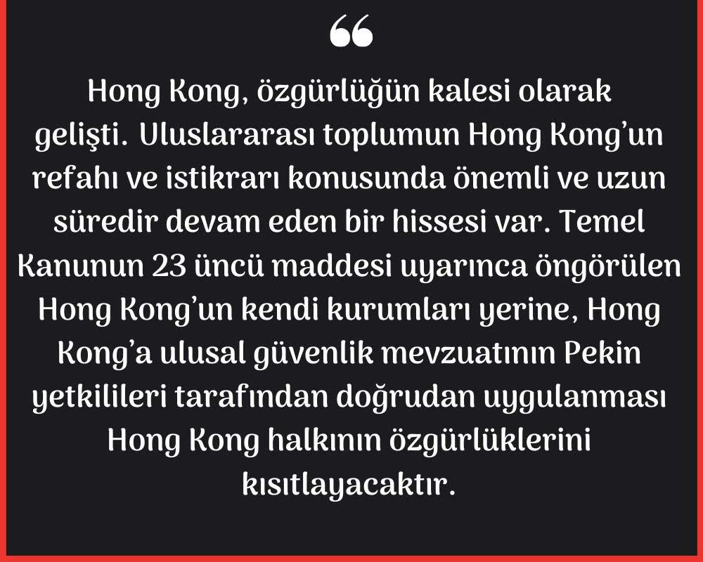 Hong Kong için Ortak Açıklama