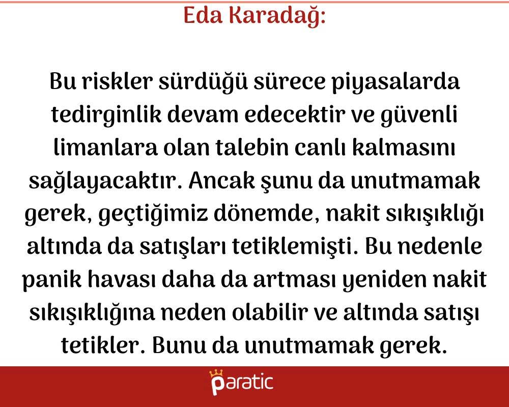 Eda Karadağ Altın Yorumu