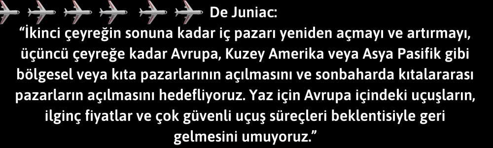 IATA CEO’su Alexandre de Juniac Açıklama