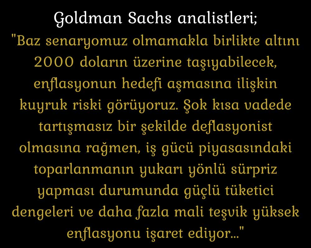 Goldman Sachs Altın 2000 Dolar