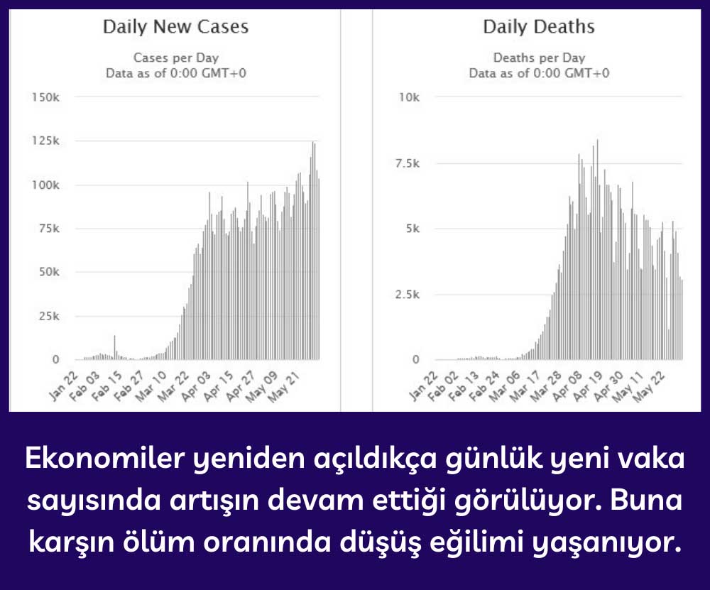 Günlük Yeni Vaka ve Ölüm Sayıları Oranı Günlük Yeni Vaka ve Ölüm Sayıları Oranı