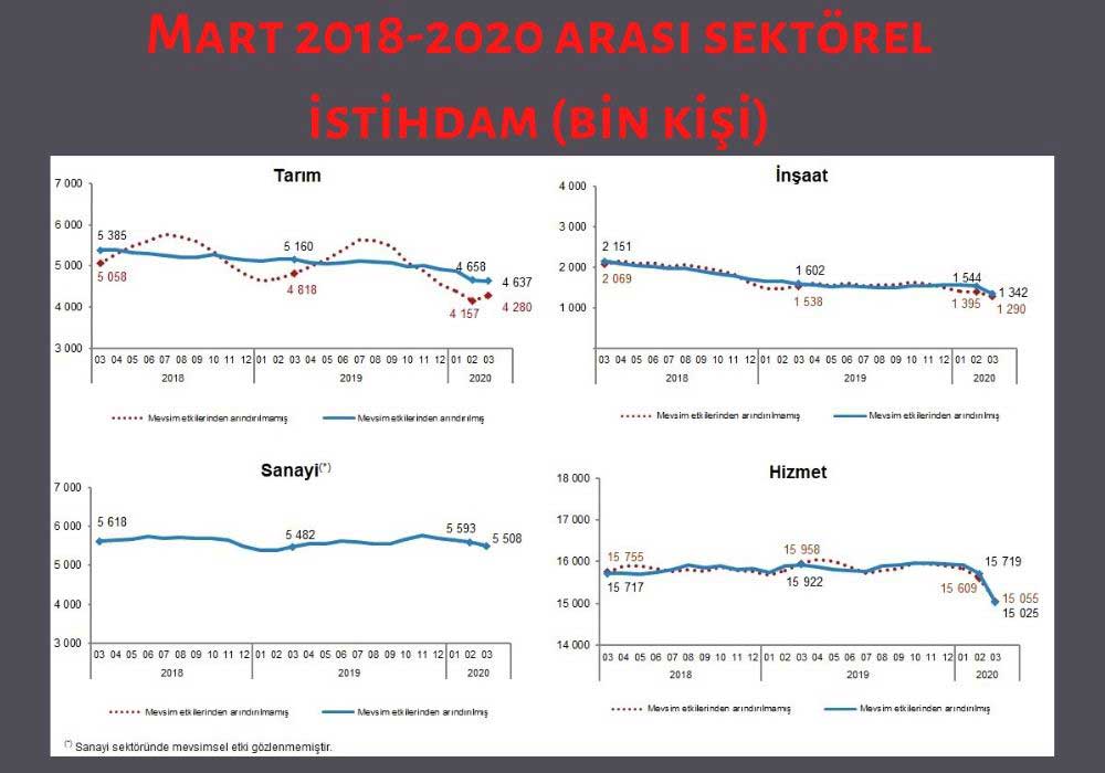 Sektörlere Göre İstihdam Sektörlere Göre İstihdam