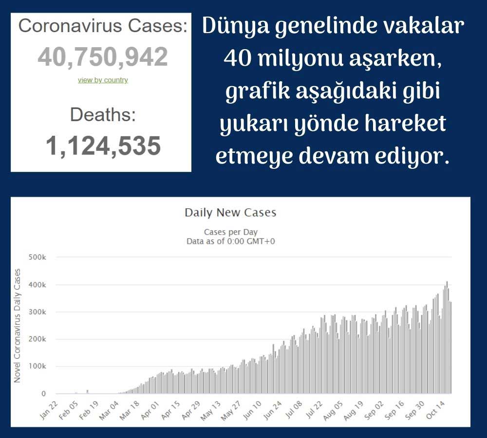 20 Ekim Coronavirüs Durumu