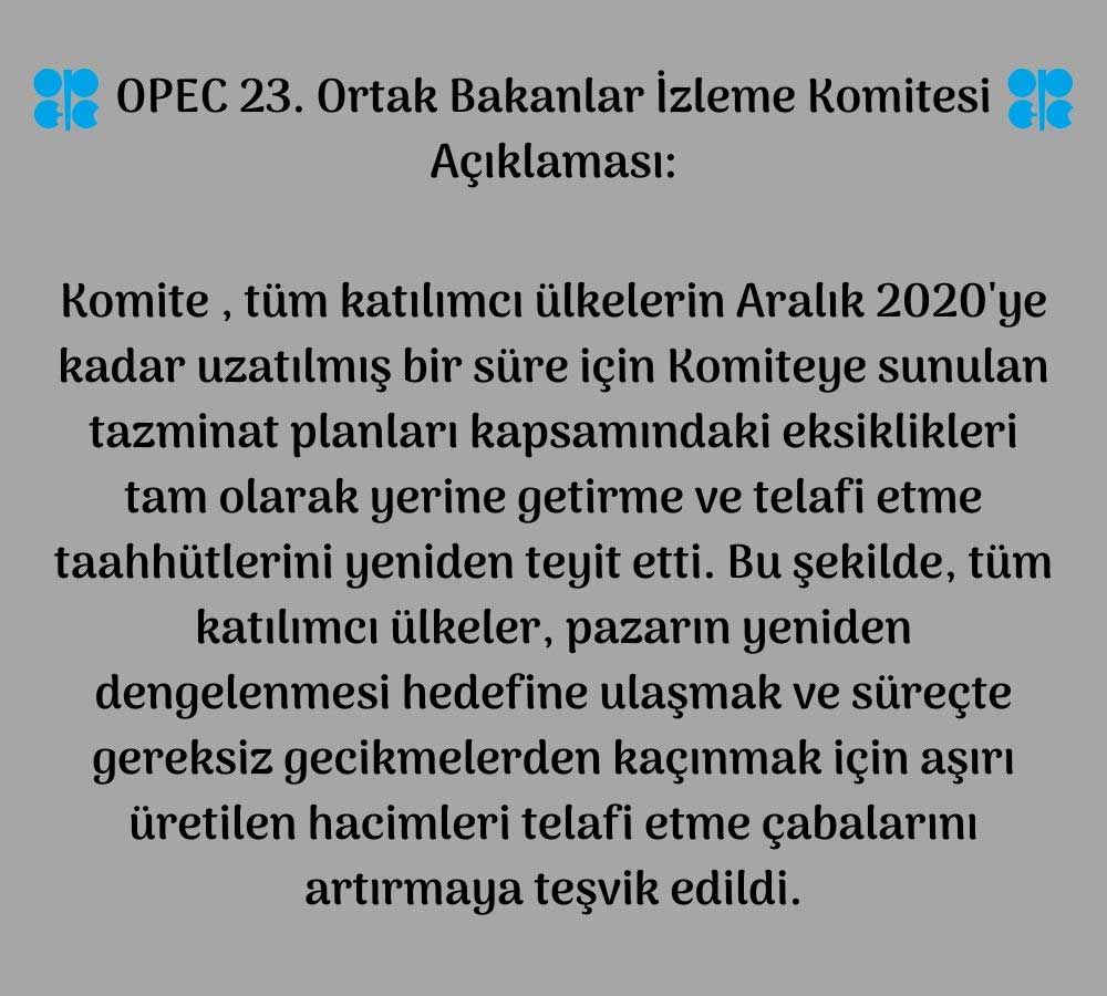 OPEC Toplantı Açıklaması