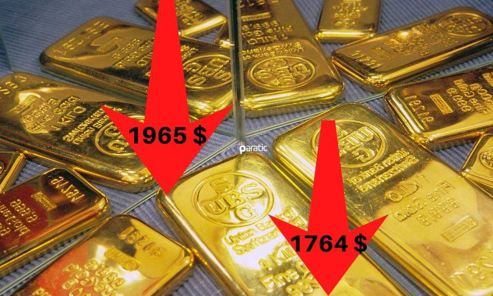 Ons Altın Kasım Ayının En Yükseğinden Bu Yana 201 $ Geriledi